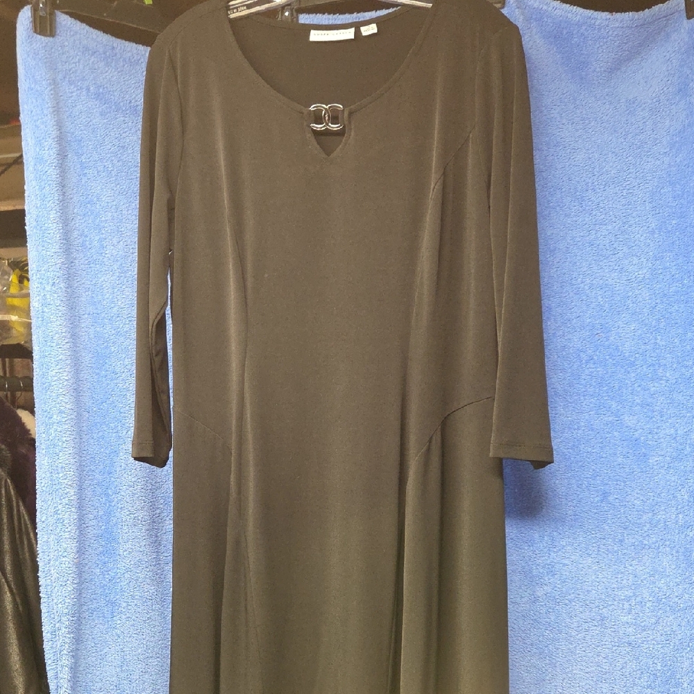 Susan Graver Black Midi Dress